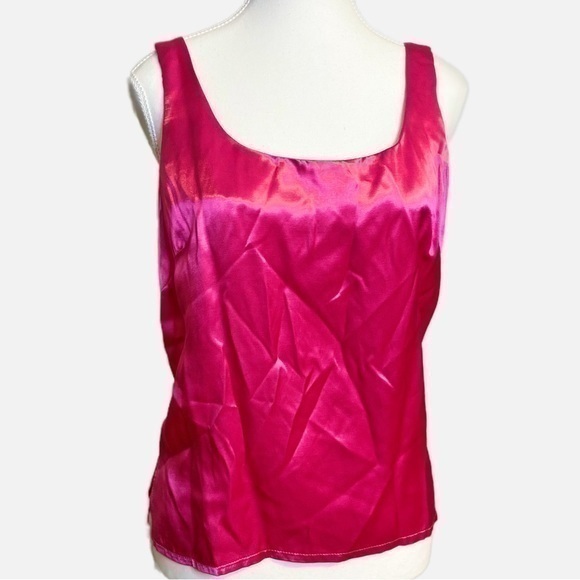 Night Lights Tops - Night Lights Vintage Pink Silk Tank Top